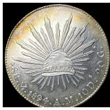 1894-Mo AM Mexico Silver 8 Reales NEARLY UNCIRCULA