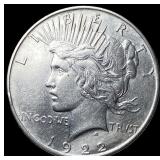 1922 Silver Peace Dollar CLOSELY UNCIRCULATED