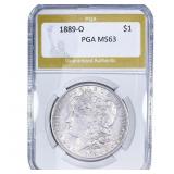 1889-O Morgan Silver Dollar PGA MS63