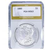 1880 Morgan Silver Dollar PGA MS63