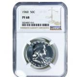 1960 Franklin Half Dollar NGC PF68