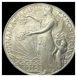 1915-S Silver Panama-Pacific Half Dollar CLOSELY U