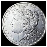 1901 Morgan Silver Dollar NEARLY UNCIRCULATED