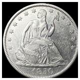 1850-O Silver Half Dollar CLOSELY UNCIRCULATED