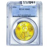 1924 $20 Gold Double Eagle PCGS MS62