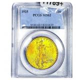 1925 $20 Gold Double Eagle PCGS MS62