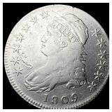 1809 Capped Bust Half Dollar ABOUT UNCIRCULATED