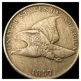 1857 Flying Eagle Cent ABOUT UNCIRCULATED