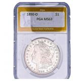1890-O Morgan Silver Dollar PGA MS63