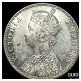 1900 British India Silver 1 Rupee HIGH GRADE