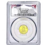 2017 $5 Gold Eagle 1/10oz PCGS MS70 First Strike