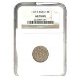1909-S Indian Head Cent NGC AU55 BN