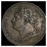 1825 Great Britain Copper Farthing CHOICE AU