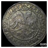 1524 Germany Charles II Silver 1/4 Thaler CLOSELY