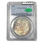 1891 CAC Morgan Silver Dollar PCGS MS64