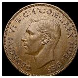 1950 Great Britain George VI Copper Penny GEM BU
