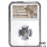 49 BC Roman Republic Mn. Acil. Glabrio Silver Dena