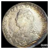 1727 France Silver 1 Ecu NEARLY UNCIRCULATED