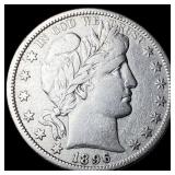 1896-S Silver Barber Half Dollar CLOSELY UNCIRCULA