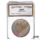 1953 Great Britain 5 Shilling PCI MS65 Rainbow Ton