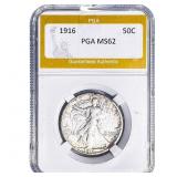 1916 Walking Liberty Half Dollar PGA MS62
