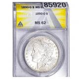 1890-O Morgan Silver Dollar ANACS MS62