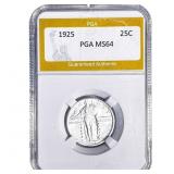 1925 Standing Liberty Quarter PGA MS64