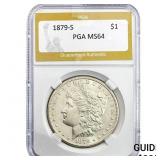 1879-S Morgan Silver Dollar PGA MS64