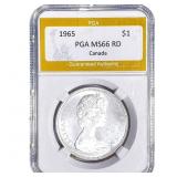 1965 Canada Silver Dollar PGA MS66 RD
