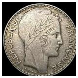 1929 France Silver 20 Francs CLOSELY UNCIRCULATED