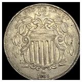 1866 Shield Nickel LIGHTLY CIRCULATED