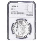 1891-O Morgan Silver Dollar NGC XF45