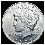1934 Silver Peace Dollar CHOICE AU