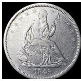 1845-O Silver Half Dollar CHOICE AU