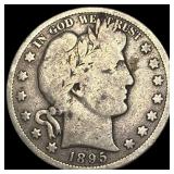 1895 Silver Barber Half Dollar LIGHTLY CIRCULATED