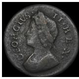 1736 Great Britain Copper Farthing ABOUT UNCIRCULA