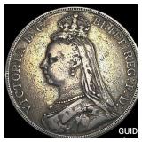 1889 Great Britain Silver Crown NEARLY UNCIRCULATE