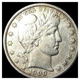 1900-S Silver Barber Half Dollar NEARLY  UNCIRCUL