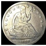 1839 Silver Seated Liberty Half Dollar  LIGHTLY C