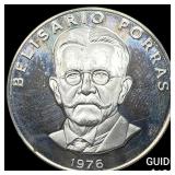 1976 Panama Silver 5 Balboas CHOICE AU
