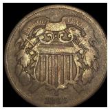 1866 Two-Cent Piece CLOSELY UNCIRCULATED