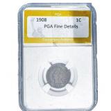 1908 Indian Head Cent PGA Fine Details