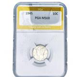 1945 Mercury Silver Dime PGA MS68