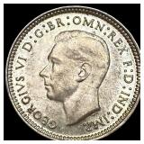 1943 Australia Silver 3 Pence UNCIRCULATED