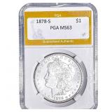 1878-S Morgan Silver Dollar PGA MS63