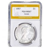 1957 Canada Silver Dollar PGA MS67
