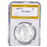 1882-CC Morgan Silver Dollar PGA MS63