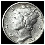 1921 Silver Mercury Dime CLOSELY UNCIRCULATED