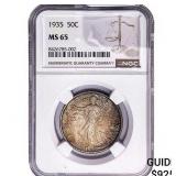 1935 Walking Liberty Half Dollar NGC MS65