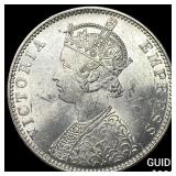 1901 British India Silver 1 Rupee CHOICE AU
